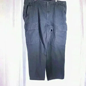 Duluth Trading Size 48 x 30 Fire hose Relaxed Fit Cargo Work Pants - Navy